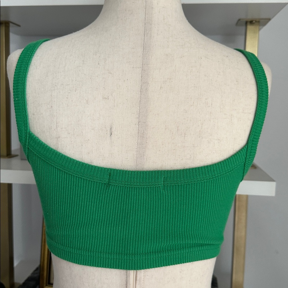 Emerald Ribbed Bralette - Picture 3 of 4